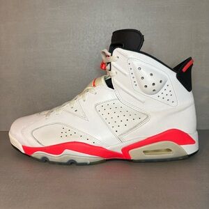 Jordan 6 Retro Shoes - Infrared White 2014 ; Mens 11.5